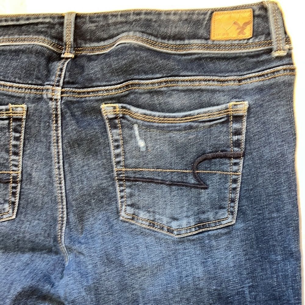 American Eagle Outfitters Women's Boot Cut Jeans - Dark Blue - Picture 7 of 9